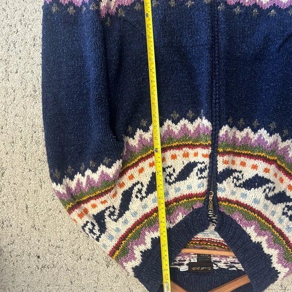 Invisible World vintage wool/cotton blend knit thick cardigan XL excellent cond - Picture 8 of 9